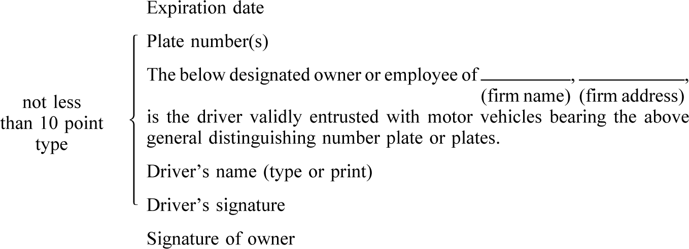 Image of Motor Vehicle Dealer and Repair Plates