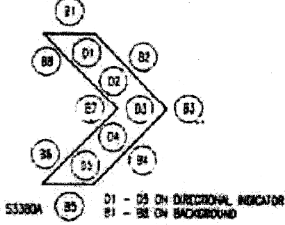 Image of Diagram of luminance measurement positions of exit sign and directional indicator