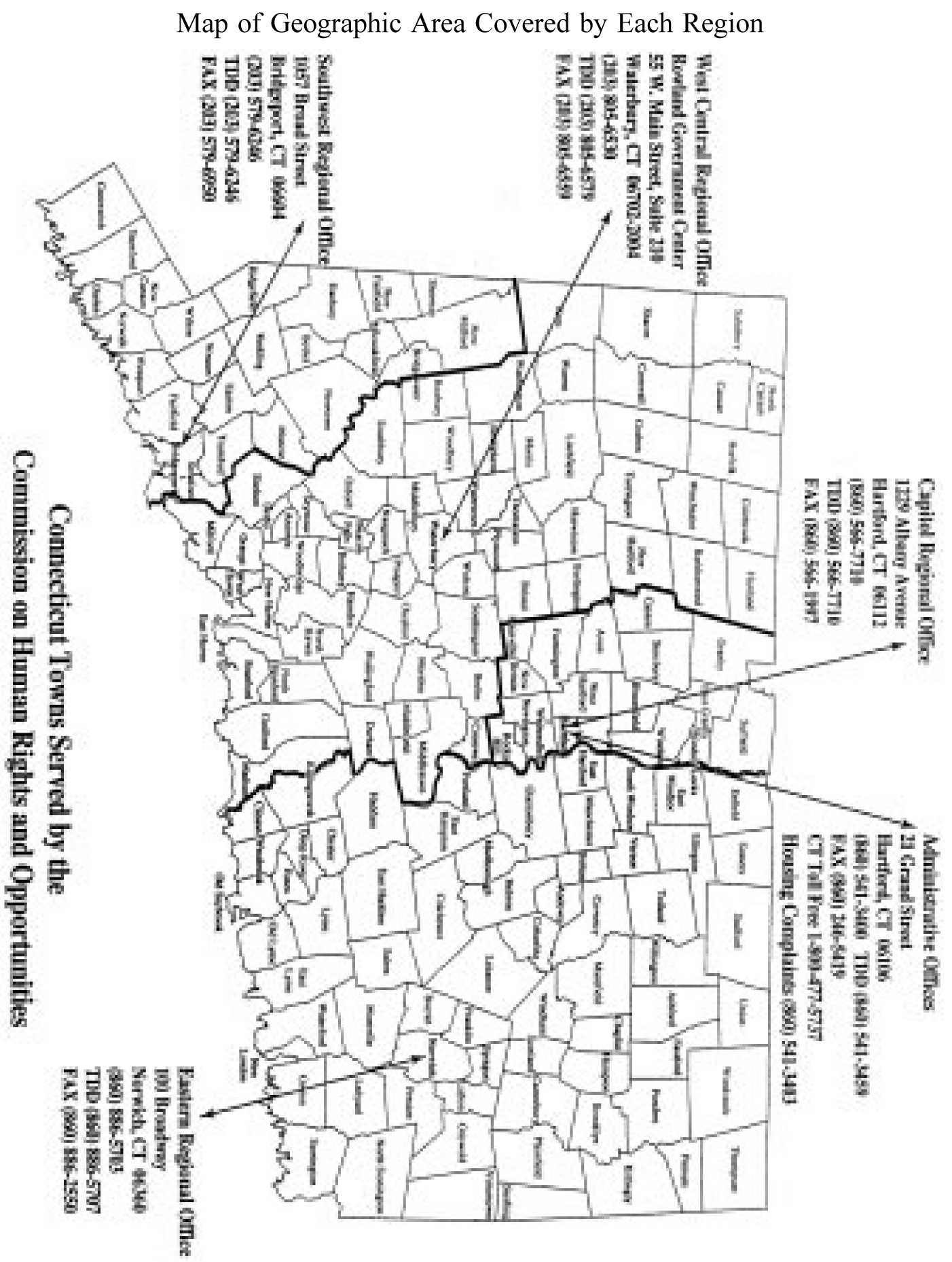 Image of Appendix B Map of Geographic Area Covered by Each Region