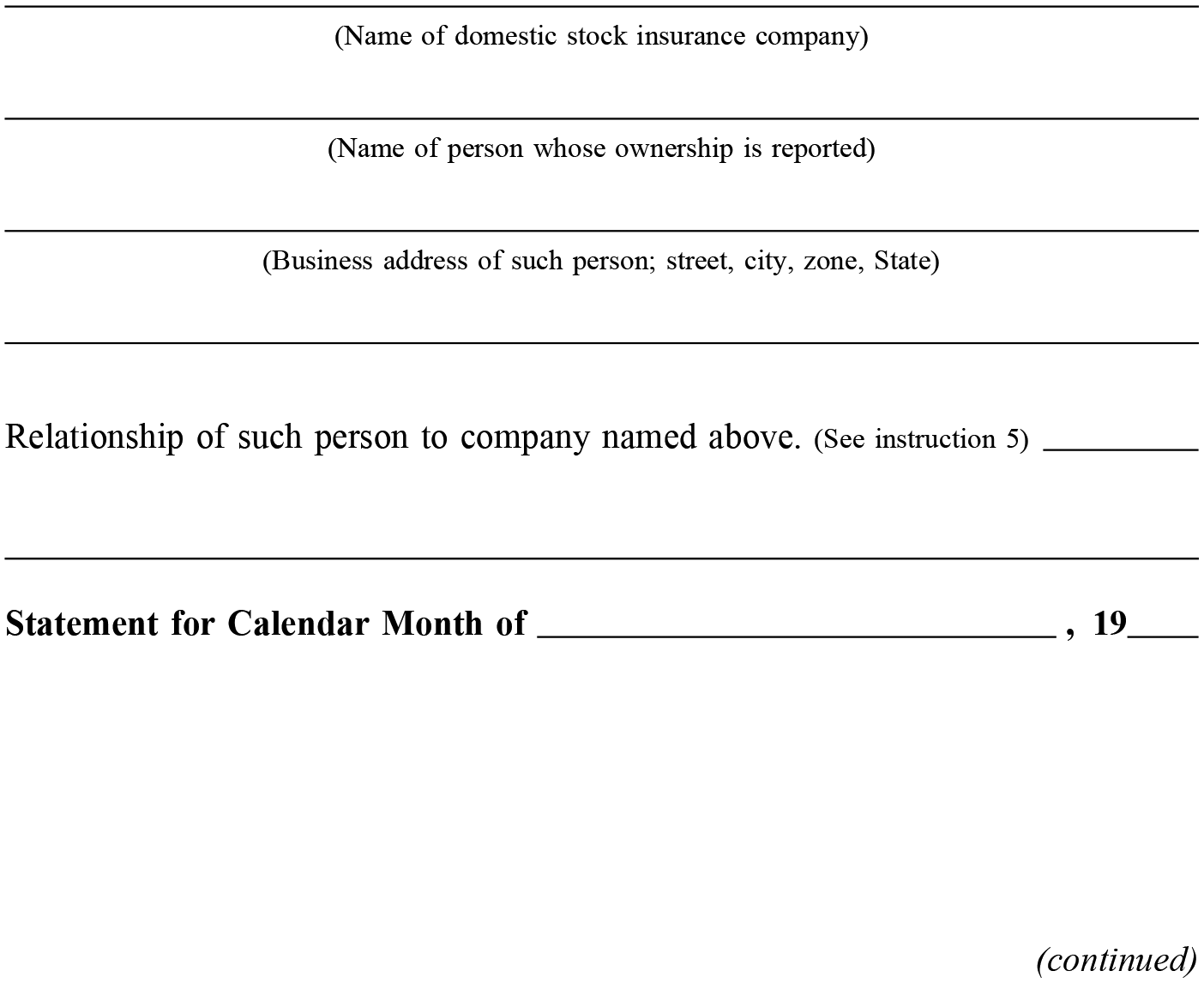 Image of Schedule B Connecticut Insurance Department Connecticut Form 4 Statement of Changes in Beneficial Ownership of Securities